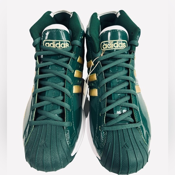 Adidas Pro Model 2G SVSM Low Cut Basketball Shoes Green/Gold FW3664 - Picture 5 of 11